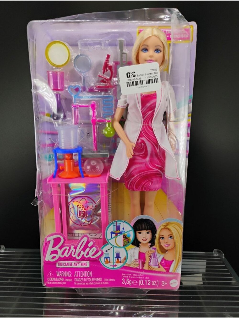 Barbie Scientist Blonde Doll With Lab Accessories Career Playset